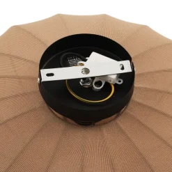 Japandi Deckenleuchte Braun mit Stoffschirm - Bida