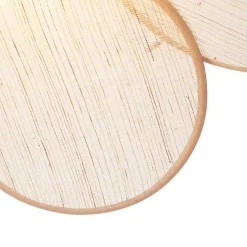 Japandi Deckenleuchte Creme mit Leinenschirm - Aisha