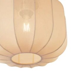 Japandi Deckenleuchte Gold mit beigem Schirm - Pluni