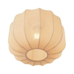 Japandi Deckenleuchte Gold mit beigem Schirm - Pluni