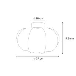 Japandi Deckenleuchte Gold 27cm - Plu Asyesha