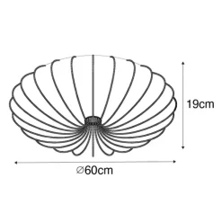 Japandi Deckenleuchte Gold 60cm 5-flammig - Plu