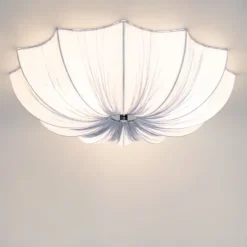 Japandi Deckenleuchte Grau Seide 52cm 3-flammig - Plu