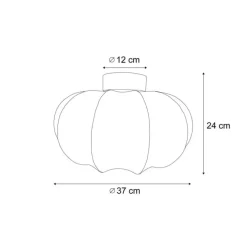Japandi Deckenleuchte Weiß 37cm - Plu Asyesha