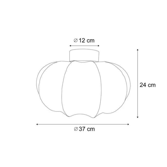 Japandi Deckenleuchte Weiß 37cm - Plu Asyesha