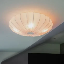 Japandi Deckenleuchte Weiß Seide 60cm 5-flammig - Plu