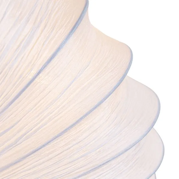 Japandi Deckenleuchte Weiß Seide 60cm 5-flammig - Plu