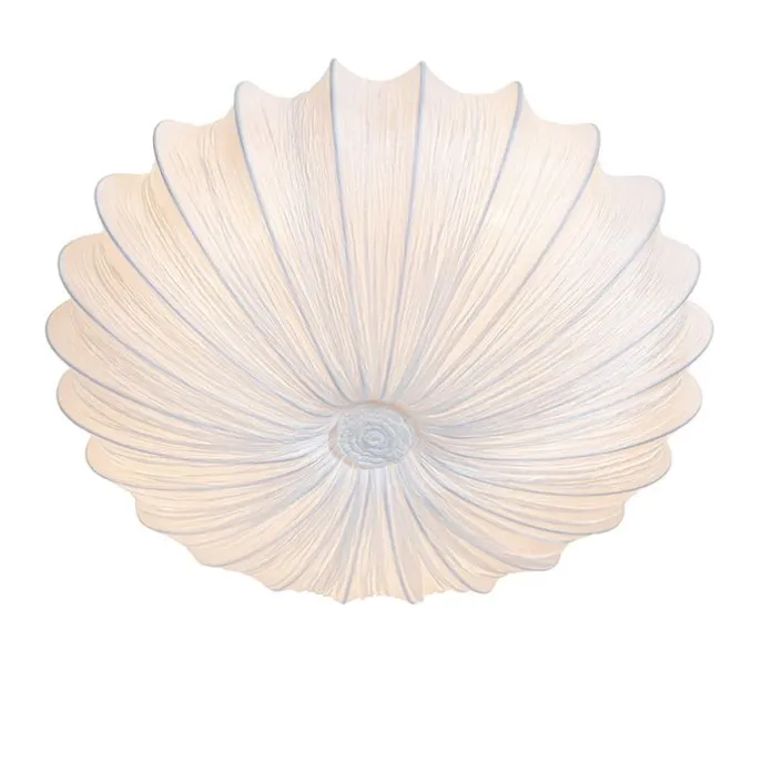 Japandi Deckenleuchte Weiß Seide 60cm 5-flammig - Plu