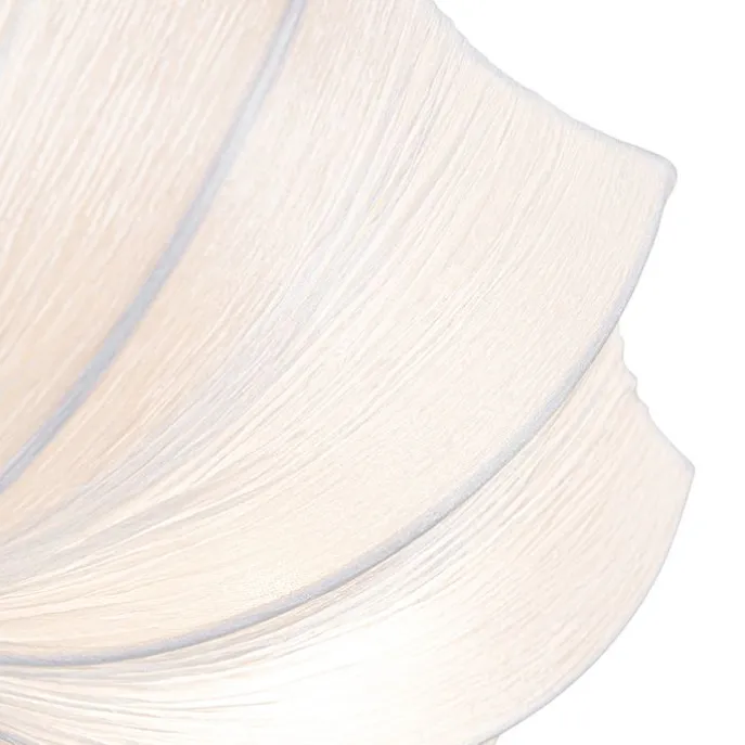 Japandi Deckenleuchte Weiß Seide 52cm 3-flammig - Plu