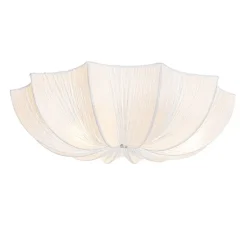 Japandi Deckenleuchte Weiß Seide 52cm 3-flammig - Plu