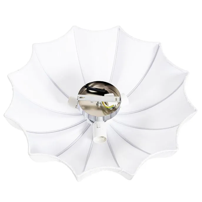 Japandi Deckenleuchte Weiß Seide 52cm 3-flammig - Plu