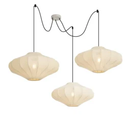 Japandi Hängelampe Beige 50cm 3-flammig - Plu