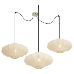 Japandi Hängelampe Beige 50cm 3-flammig - Plu