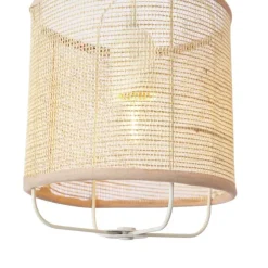 Japandi Hängelampe Beige mit Stoffschirmen 6-flammig - Yente