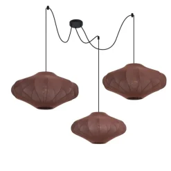 Japandi Hängelampe braun 50cm 3-flammig - Plu
