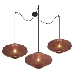 Japandi Hängelampe braun 50cm 3-flammig - Plu