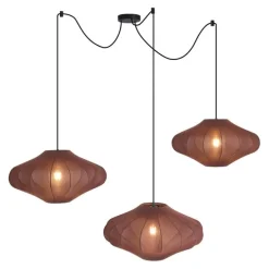 Japandi Hängelampe braun 50cm 3-flammig - Plu