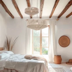 Japandi Hängelampe braunes Seil 61cm - Svea