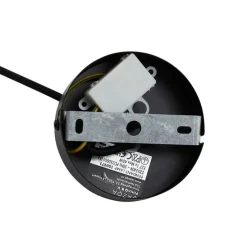 Japandi Hängelampe Schwarz mit braunem Stoffschirm - Bida