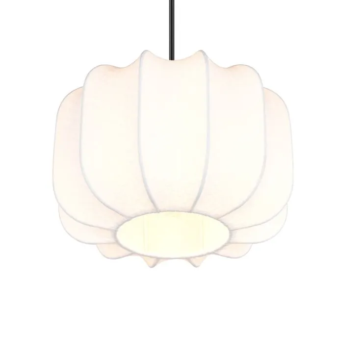 Japandi Hängelampe Schwarz mit Weiß 25cm - Madleine