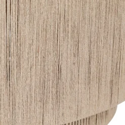 Japandi Hängelampe schwarz mit braunem Seil 60cm - Smilla