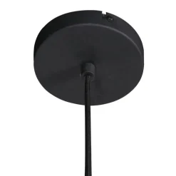 Japandi Pendelleuchte Schwarz mit Stoffschirm 45cm - Sable