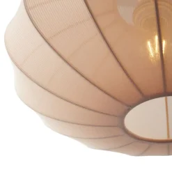 Japandi-Hängelampe Beige mit Stoffschirm - Bida