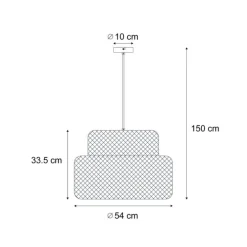 Japandi-Pendelleuchte Schwarz mit Bambus - Kea