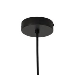 Japandi-Pendelleuchte Schwarz mit Bambus - Kea