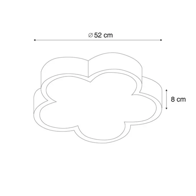 Kinder Deckenleuchte Rosa und Weiß - Lucille