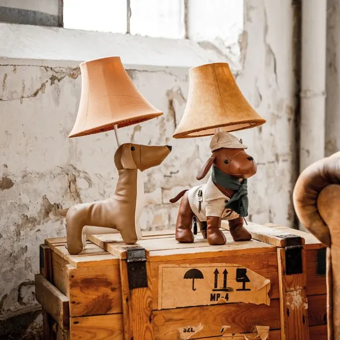 Kinder Tischleuchte Dackel Braun inkl. LED - Waldi