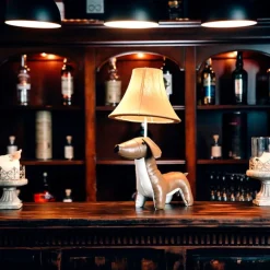 Kinder Tischleuchte Dackel Braun inkl. LED - Waldi