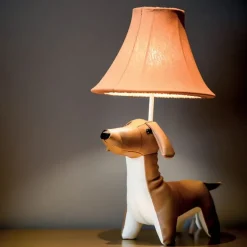 Kinder Tischleuchte Dackel Braun inkl. LED - Waldi