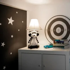 Kinder Tischleuchte Waschbär Grau inkl. LED - Ben