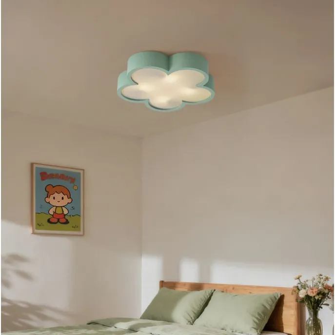 Kinderzimmer-Deckenleuchte Grün mit Weiß - Lucille