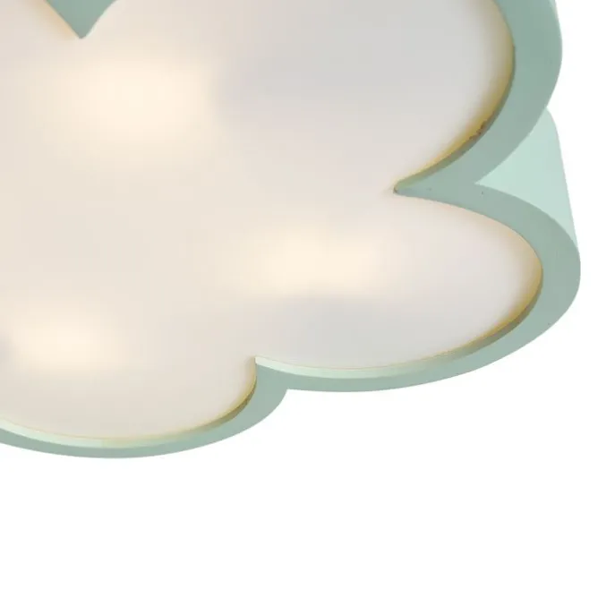 Kinderzimmer-Deckenleuchte Grün mit Weiß - Lucille