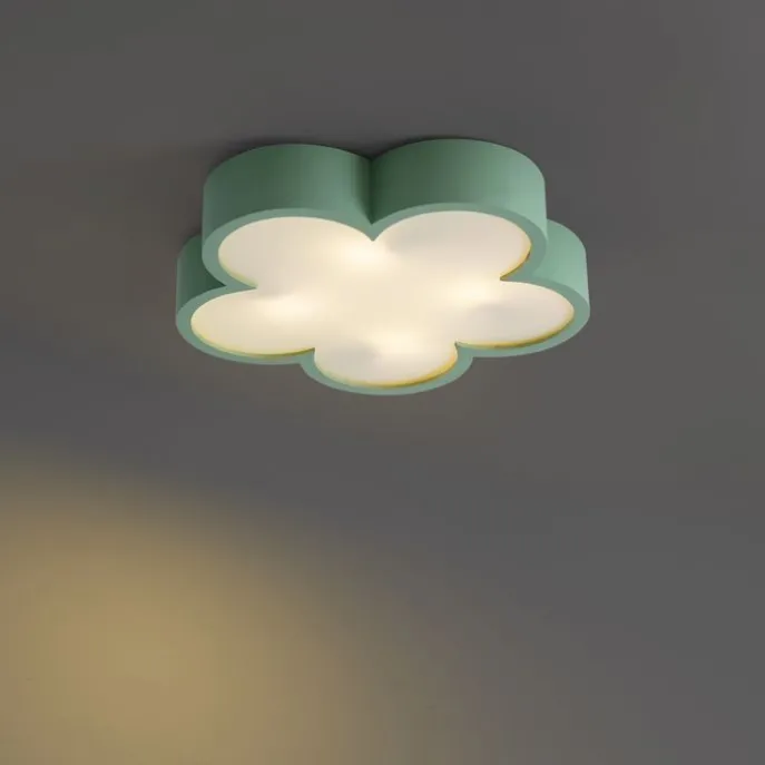 Kinderzimmer-Deckenleuchte Grün mit Weiß - Lucille