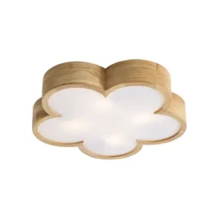 Kinderzimmer-Deckenleuchte Holz mit Weiß - Lucille