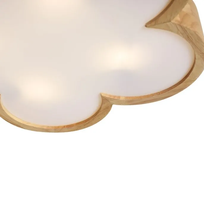 Kinderzimmer-Deckenleuchte Holz mit Weiß - Lucille