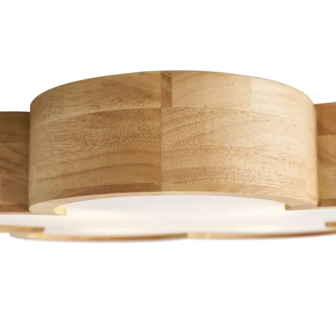 Kinderzimmer-Deckenleuchte Holz mit Weiß - Lucille