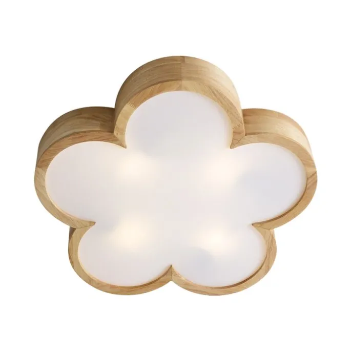 Kinderzimmer-Deckenleuchte Holz mit Weiß - Lucille