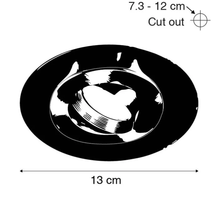 Kippbarer Einbauspot aus Stahl mit Distanzring - Edu