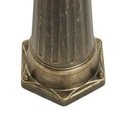 Klassische Außenlaterne Antikgold mit klarem Glas 198cm IP44 - London