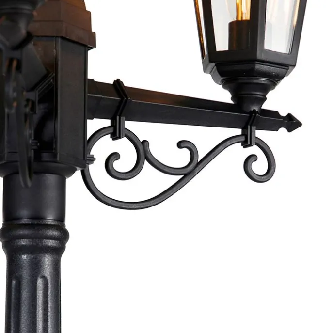 Klassische Außenlaterne schwarz 3-flammig IP44 - New Haven