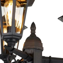 Klassische Außenlaterne schwarz 3-flammig IP44 - New Haven