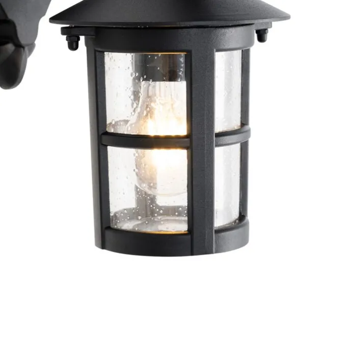 Klassische Außenwandlaterne schwarz IP44 - Herb