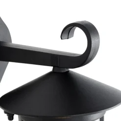 Klassische Außenwandlaterne schwarz IP44 - Herb