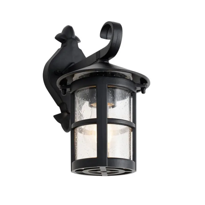Klassische Außenwandlaterne schwarz IP44 - Herb