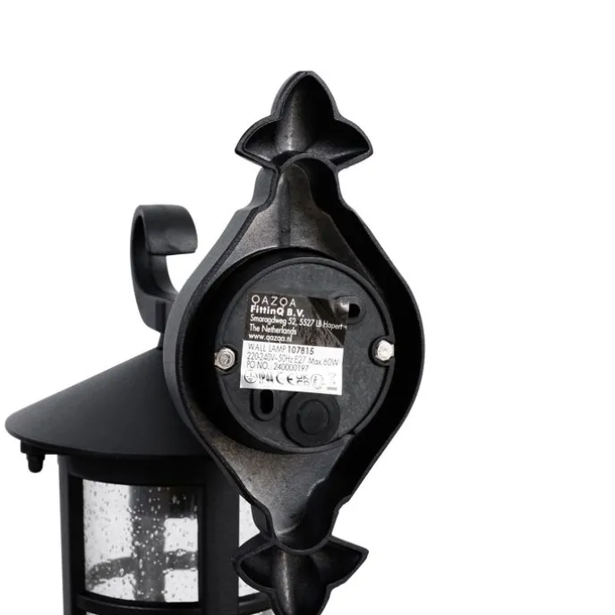 Klassische Außenwandlaterne schwarz IP44 - Herb