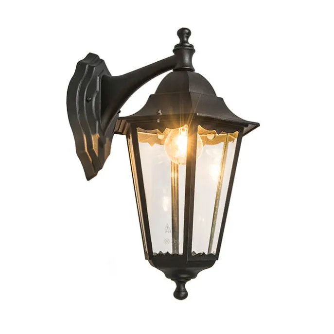 Klassische Außenwandlaterne schwarz IP44 - New Orleans Down